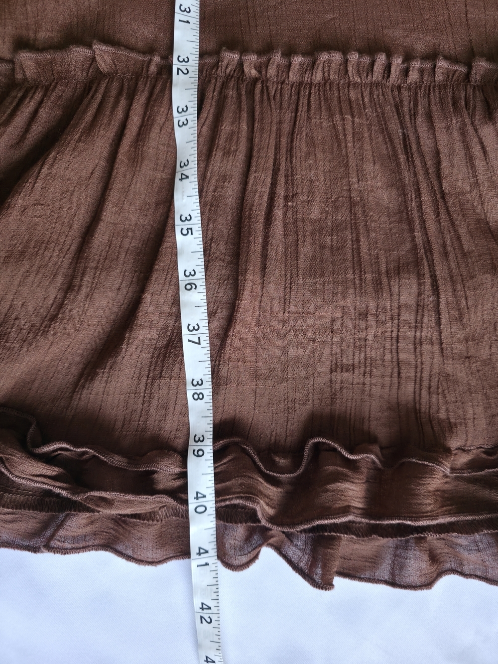 Signature Robbie Bee Brown Dress XL Sleeveless Flowy Ruffle Hem - Picture 7 of 12